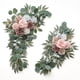 thumbnail image 1 of Flores De Rosa Polvosas Artificiales Conjunto De 2 Para Boda Señales De Bienvenida Decoraciones Florales Flores De Arco De Boda Para Ceremonia De Boda (60 * 30cm 40 * 20cm), 1 of 3