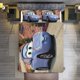 thumbnail image 5 of Cartoon Cars Lightning McQueen Friend Boys Room Decor Size Bedding Set for Kids 3 Piece Bedding with 1 Duvet Cover And 2 Pillowcases Queen Bed Sheets, 5 of 5