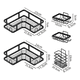 thumbnail image 4 of Esquinero Organizador Adhesivo De Pared 5 Piezas, 4 of 5