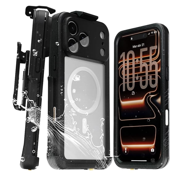 Funda MOTIVE para iPhone 17 Pro Max 6.9" Impermeable con clip de cinturón
