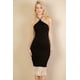 thumbnail image 1 of Vestido Midi de Canalé con Cuello Halter y Flecos, 1 of 10