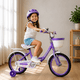 thumbnail image 2 of Bicicleta Infantil Niña Aro 14 Canasto Ruedas Apoyo Mamakids Morado, 2 of 6