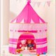 thumbnail image 1 of Carpa Castillo Infantil Plegable Portátil Rosada, 1 of 5
