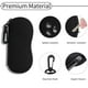 thumbnail image 2 of Funda para gafas Hion Soft Pouch de neopreno con clip para cinturón, color negro, 2 of 3