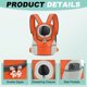 thumbnail image 3 of Uxcell Mochila Transportadora para Perros, Diseño de Cabeza Fuera, Bolsa de Transporte Frontal para Mascotas (Naranja, 12"x8"x16"), 3 of 7
