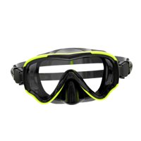 Magideal - Gases De Buceo Máscara De Buceo Ligero Con Lente De Vidrio Templado Máscara De Buceo Anti Antiniebla Para Deportes Acuáticos, Buceo De Buceo Negro Amarillo