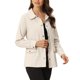 thumbnail image 4 of Chaquetas utilitarias con cintura de cordón y bolsillos con solapa para mujer INSPIRE CHIC, regreso a clases, color albaricoque M, 4 of 6