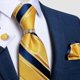 thumbnail image 3 of Corbata Hombre Seda En Caja + Anillo Dorado, Paño Y Colleras amarillo Talla Única, 3 of 4