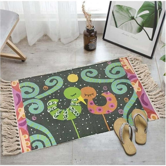 Bajada de cama Kilim de estilo etnico 60x90 cm