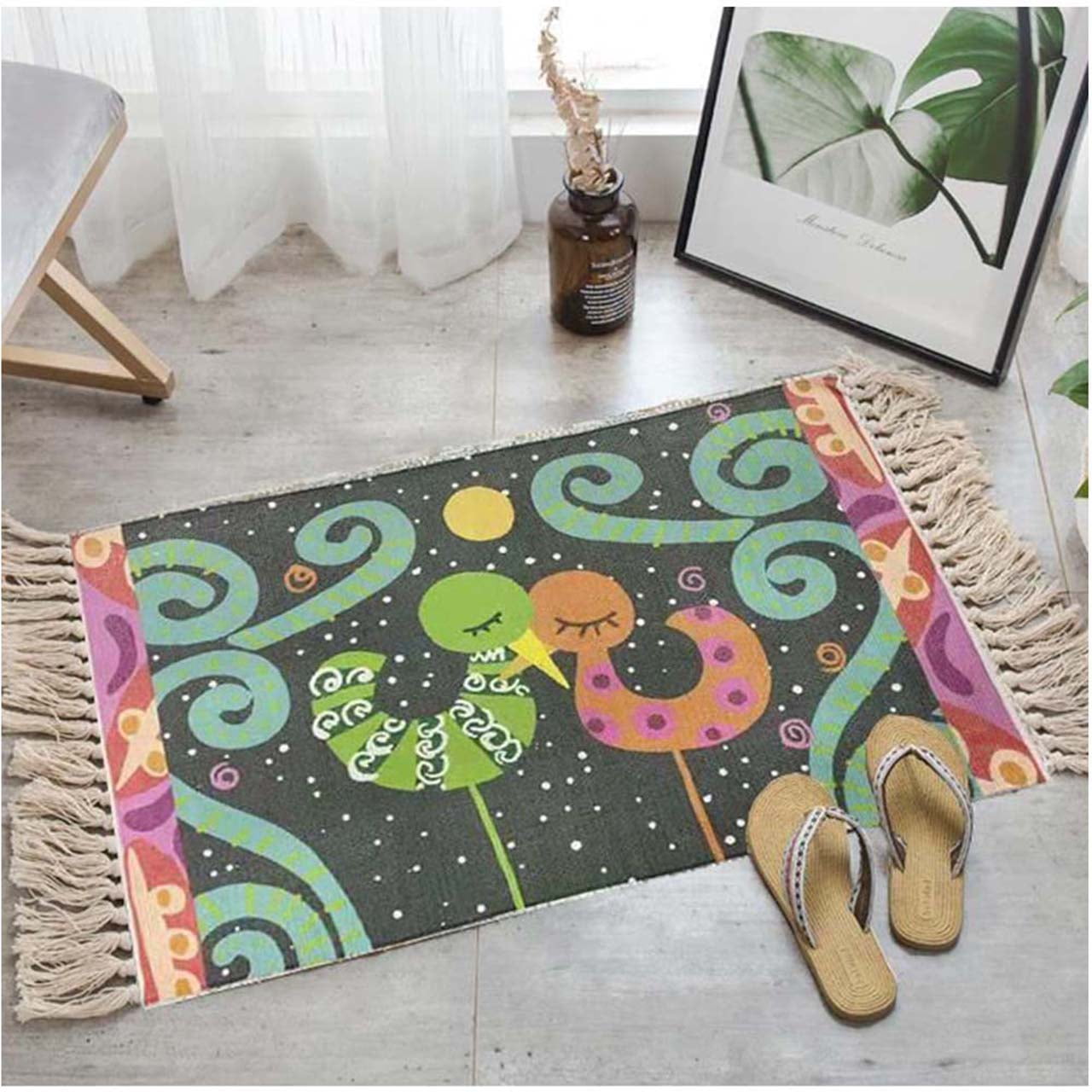 Top Lucky - Bajada De Cama Kilim De Estilo Etnico 60x90 Cm