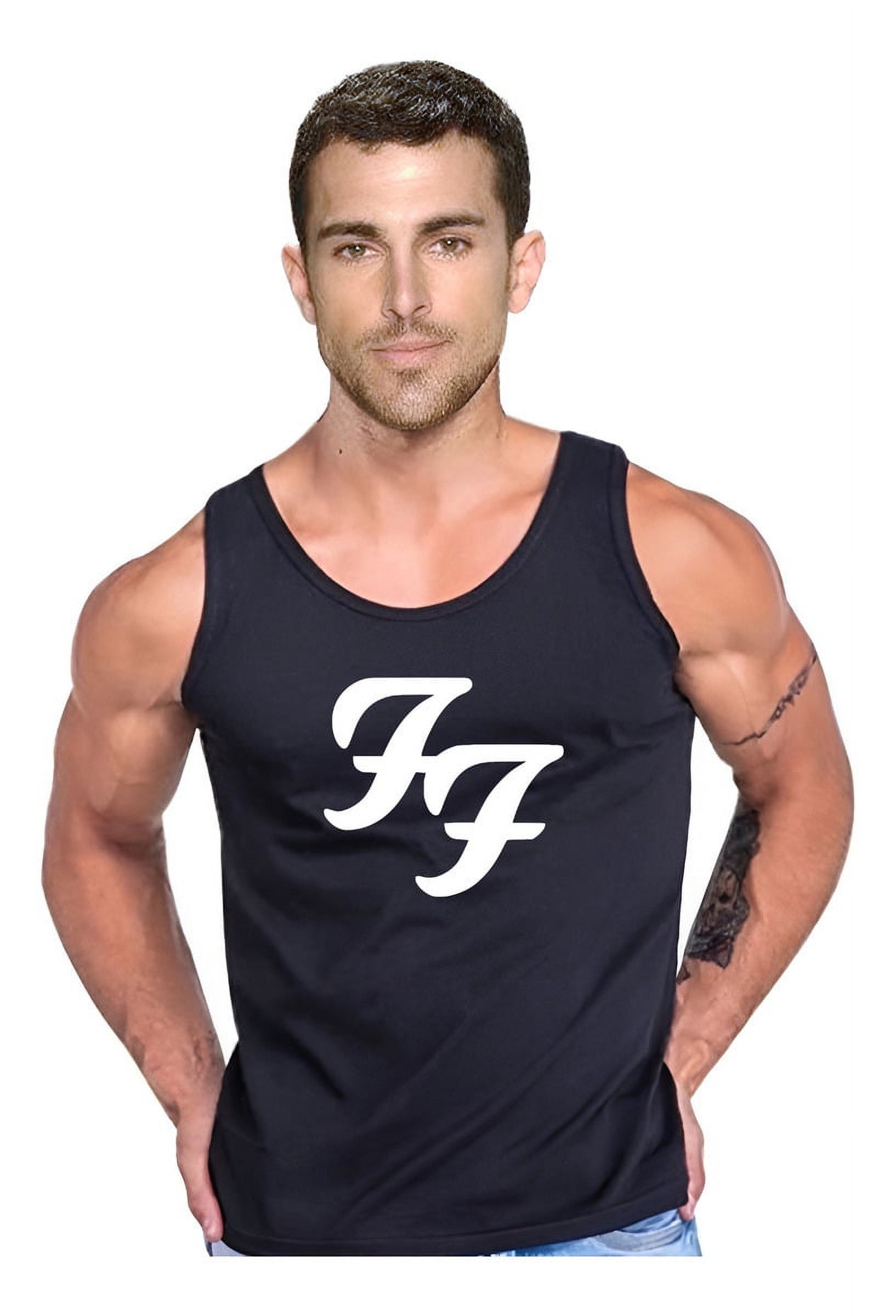 Persodesign - Polera Diseño Foo Fighters 1 Musculosa Tank Gym Life Talla 2Xl Negro Hombre