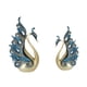 thumbnail image 5 of 2x Pareja Estatuas De Cisnes Figuras De Pájaros Esculturas De Resina De Escritorio Azul, 5 of 5