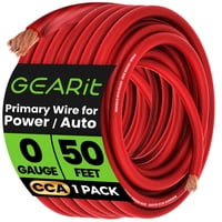 Cable De Batería Con Conexión A Tierra Wire Gearit Calibre 1/0, 15 M, Cca 0 Awg, Rojo