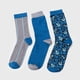 thumbnail image 3 of Calcetines Hombre Tripack Mix Azul Print Corona, 3 of 4