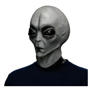 Genérica - Máscara Halloween Látex Alien Gris Ideal Para Fiestas Cosplay Gris Oscuro Calavera