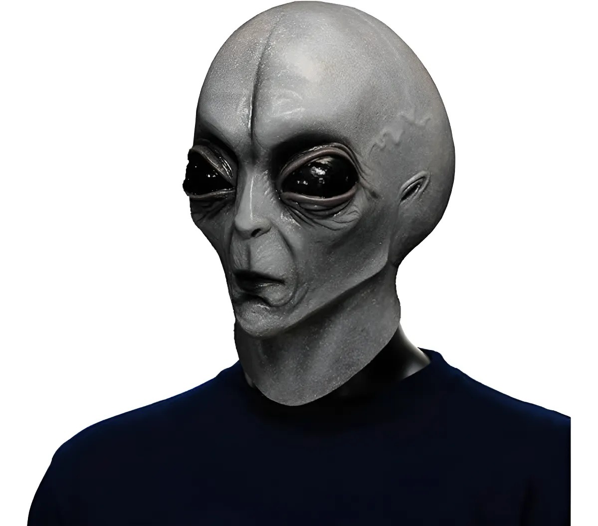 Genérica - Máscara Halloween Látex Alien Gris Ideal Para Fiestas Cosplay Gris Oscuro Calavera