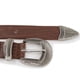 thumbnail image 4 of Cinturón Mujer Textura Croco Hebilla Moda casual marron Talla Única, 4 of 5