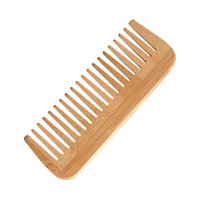 Magideal - Peine De Madera De Bambú Con Dientes Anchos Para Desenredar, Desenredador De Madera Antiestático Para Cabello Húmedo O Seco, , Grueso, Ondulado