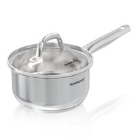 Sartén Sunhouse De Acero Inoxidable De 2 Litros Con Tapa Sin Pfoa