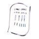 thumbnail image 3 of 2pcs Brush Bar Aluminium Hand Guards Shield para manillar de la motocicleta de plata, 3 of 5