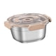 thumbnail image 5 of Recipiente para alimentos de acero inoxidable, recipiente para preparación de comidas, fácil de limpiar con tapa, fiambrera de acero inoxidable para t 700 ml, 5 of 5