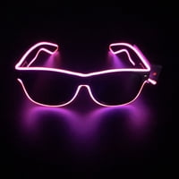 Xusx111 - 2Pcs Gafas De Neón Rave Brillo Led Gafas De Sol Disfraces Para La Fiesta, Edm, Halloween, No Cableado Con Energía De La Batería