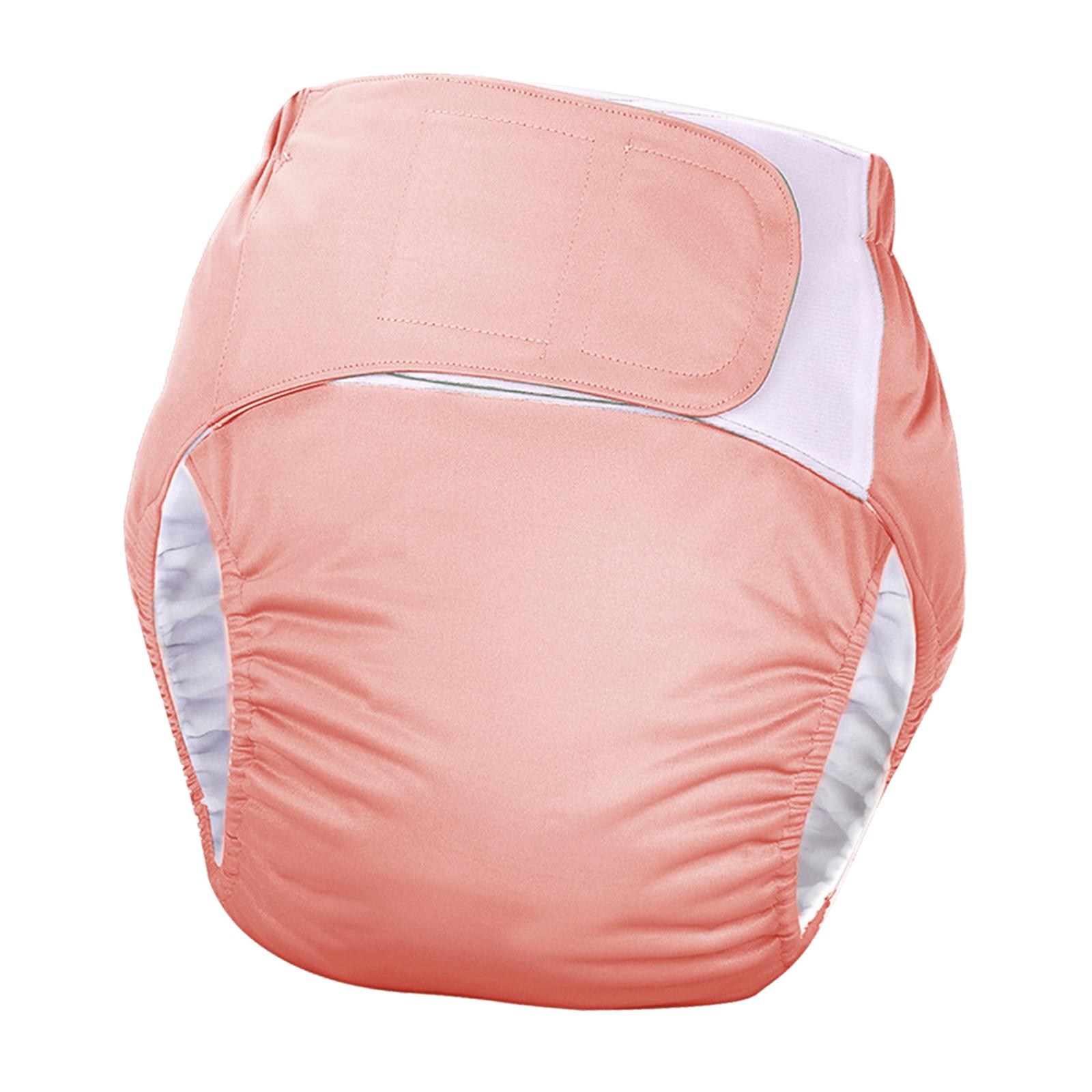 Ioensy - Pañal De Tela Para Adultos, Cubierta De Pañal Lavable, Ropa Interior Protectora, Protección Contra Fugas, Color Rosa