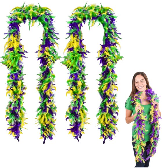 Boa de Plumas 4E's Novelty Mardi Gras 1,8 m de Plumaje Exuberante y Esponjoso