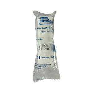 Clinical First Care - Venda De Gasa Elastica 10 Cm X 4 M Pack 24 Unidades Blanco