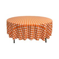 Mantel La Linen Tccheck90R-Orangek48 De Poliéster A Cuadros
