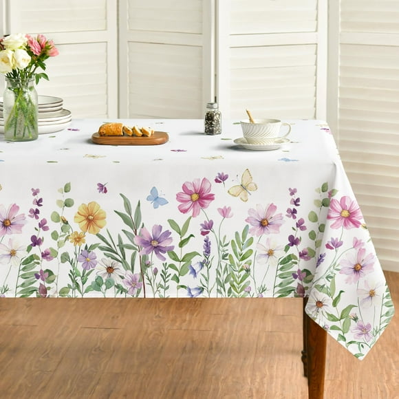 Mantel Horaldaily Spring Wild Flowers 152 x 264 cm de poliéster
