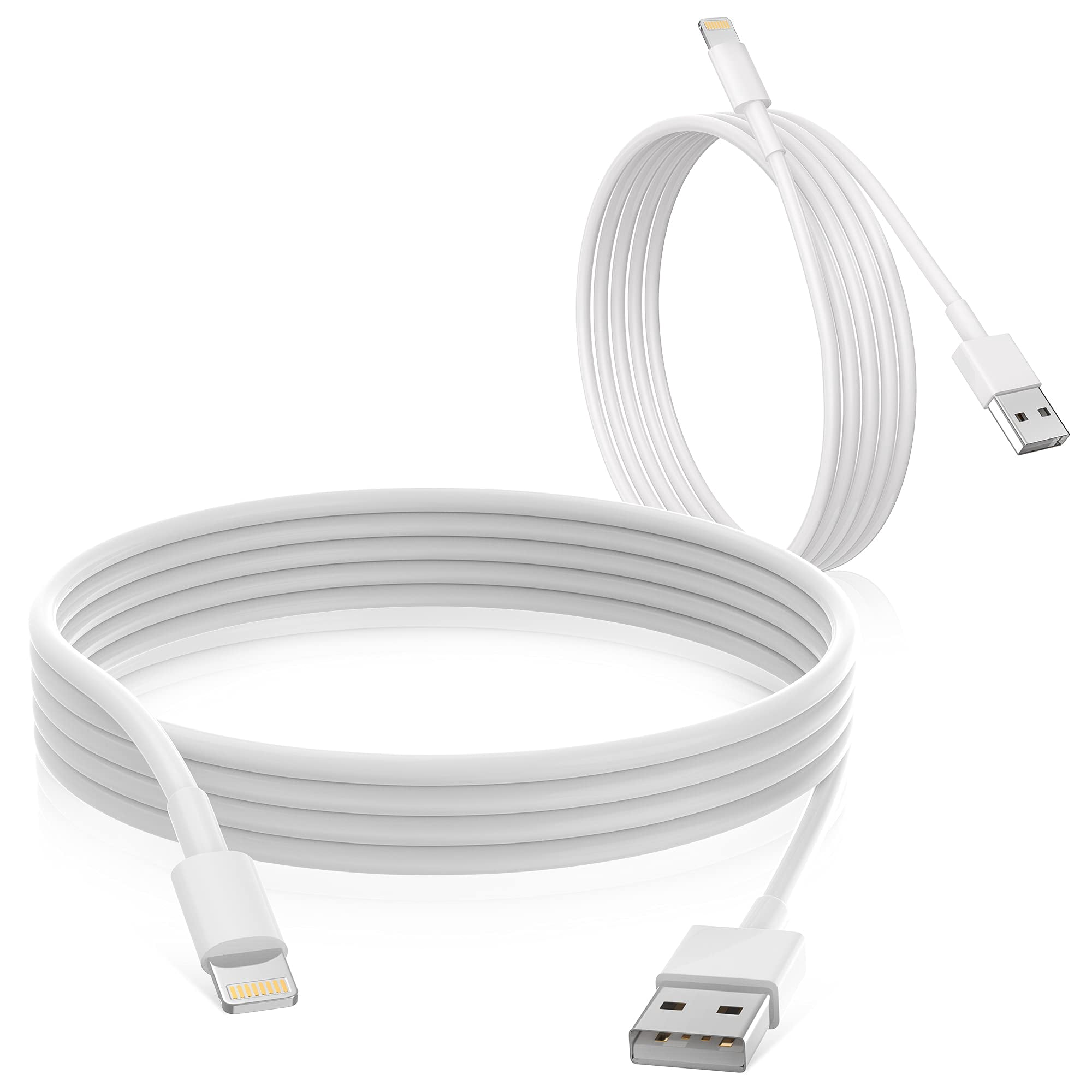 Cable De Carga Uzento Usb A Lightning Para Iphone De 6 Pies, Paquete De 2