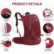 thumbnail image 3 of Mochila de Senderismo IX INOXTO Impermeable con Bolsa de Agua de 3L Roja, 3 of 6
