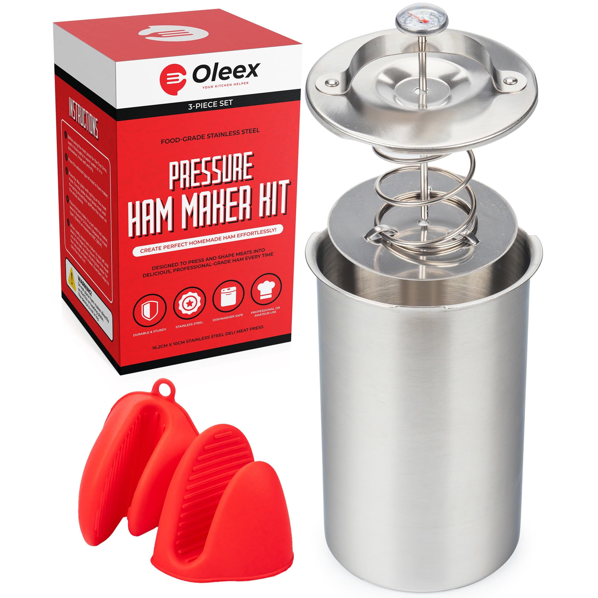 Molde Para Prensar Carne Oleex, Para Hacer Jamón Hecho En Casa, Acero Inoxidable