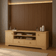 thumbnail image 1 of Rack de tv zeus 32" a 58" para sala de estar madera clara, 1 of 5