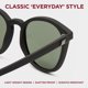 thumbnail image 3 of Gafas de Sol Le Specs Bandwagon Redondas Negro Goma, 3 of 7