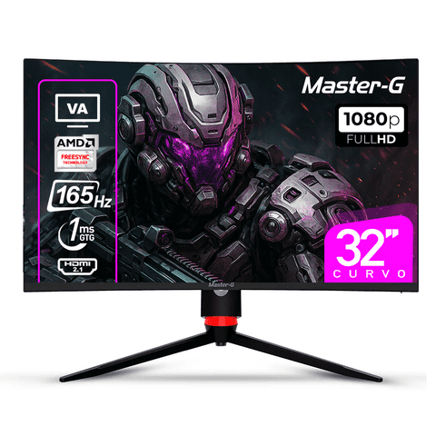 Master-G - Monitor Gamer 32"" Curvo Fhd Hdr Va 165Hz 1Ms