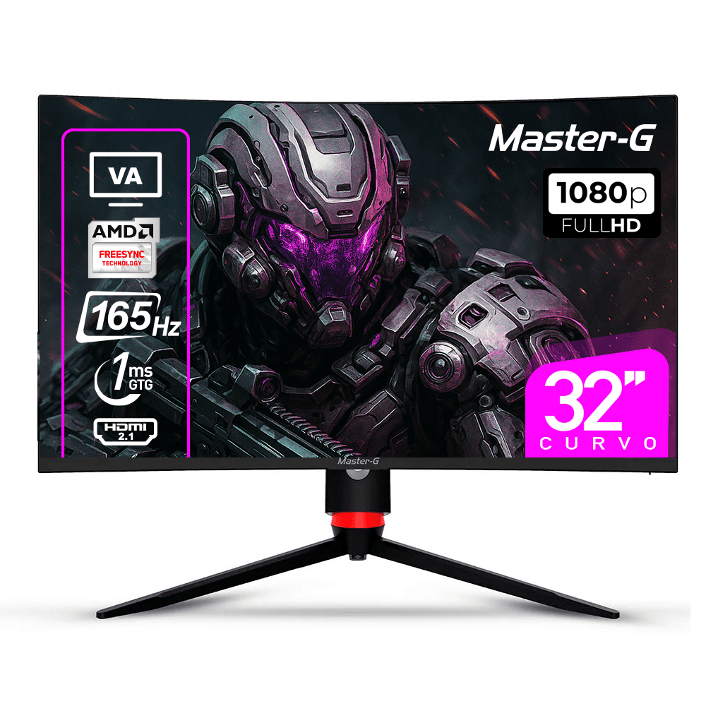 Master-g - Monitor Gamer 32" Curvo Fhd Hdr Va 165hz 1ms Mgmg3240c