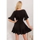 thumbnail image 3 of Vestido Corto Mujer Manga Corta Escalonado Casual Eventos 3369, 3 of 3
