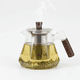 thumbnail image 2 of Tetera de Vidrio 550ml con Infusor | Mango Madera Premium, 2 of 3