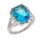 thumbnail image 1 of Anillo BERTHA Juliet chapado en oro blanco de 18 quilates con circonita cúbica azul, talla 7, 1 of 3