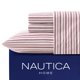 thumbnail image 1 of Juego de sábanas Nautica Coleridge Stripe Red 100% algodón Twin XL, 1 of 6