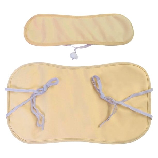 Paquete de aceite de ricino, conjunto de envoltura, reutilizable, sin desorden, portátil, ajustable con bolsa frontal, conveniente, franela suave, lav Cordón Elástico Caqui