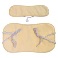 Magideal - Paquete De Aceite De Ricino, Conjunto De Envoltura, Reutilizable, Sin Desorden, Portátil, Ajustable Con Bolsa Frontal, Conveniente, Franela Suave, Lav Cordón Elástico Caqui