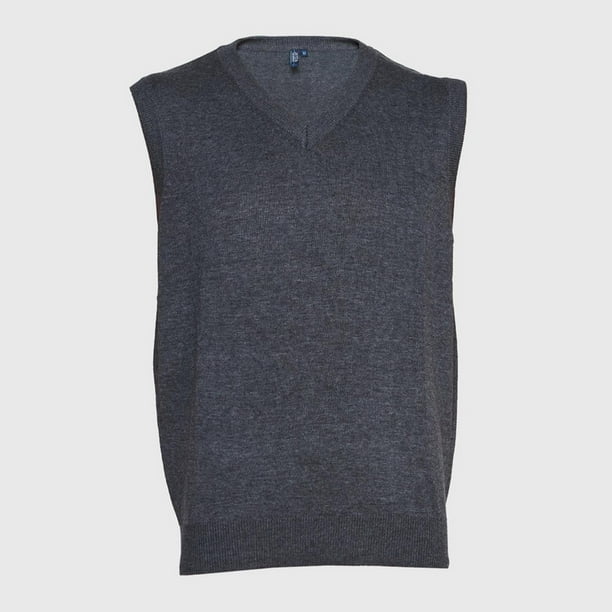 Sweater Cuello V Unisex S/M gris oscuro S