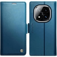 Caseme Tipo Cartera Xiaomi Redmi Note 14 Pro 4G Con Cierre Magnético, Rfid, Tarjetero, Soporte, Carga Inalámbrica