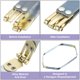 thumbnail image 4 of Uxcell Marcos Flexibles Internos de Metal, Paquete de 3, 11.81" x 0.55" Marco Flexible Cierre de Beso, Accesorios de Hardware para Bolsos Clip de Bolsa, 4 of 6
