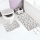 thumbnail image 2 of Juego de Alfombras para Baño Pack de 3 Piezas con Diseño, 2 of 3