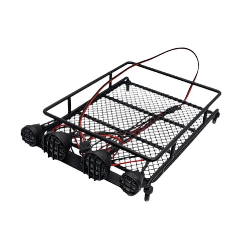 Bothyi - Partita De Techo De Metal Rc Con Luces Actualización Para 1/10 1/12 Rc Car Vehículos Rc Parte