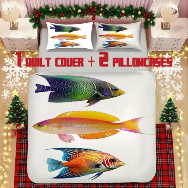 3pcss Soft Printed Bedding Set Polyester Fabric Decorative & Warm Ideal for Bedroom or Guest Room